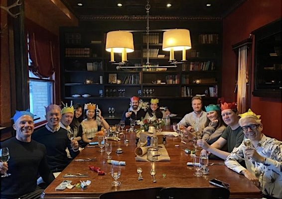 guests and table at last year's xmas lunch