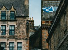 Scottish flag in Edinburgh