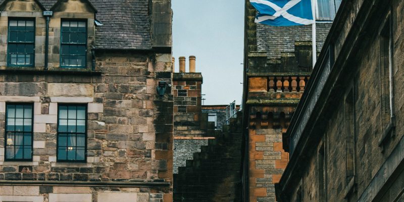 Scottish flag in Edinburgh